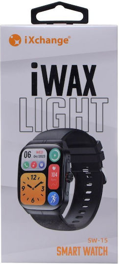 iXchange SW-15 Smartwatch cu Pulsometru (Negru)