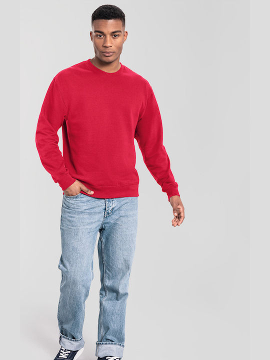 Fruit of the Loom Men's Promotional Long Sleeve Sweatshirt Red