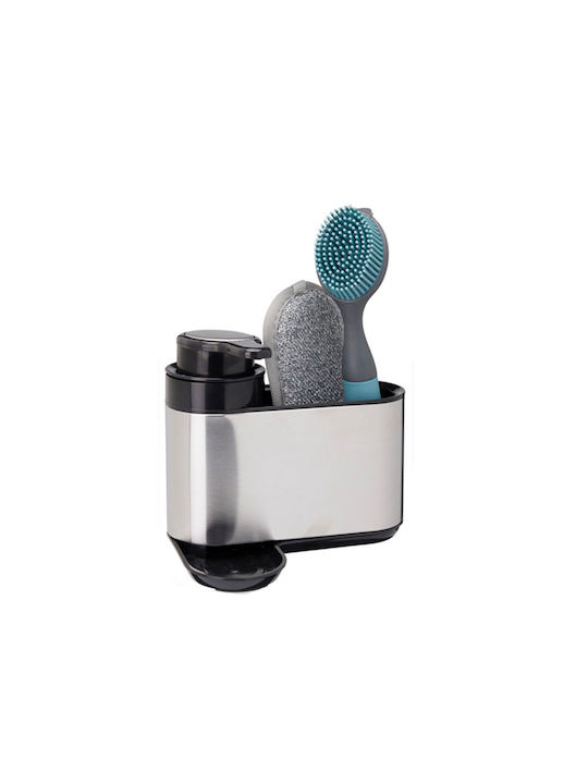 Dispenser Stainless Steel with Sponge Holder Black 250ml