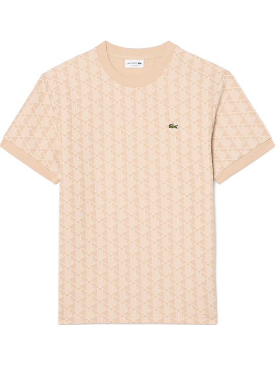 Bluza Tricou Cu Mânecă Scurtă Alb-Bej