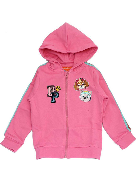 Kinder-Sweatshirtjacke mit Kapuze Rosa