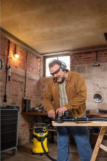Karcher WD 5 Прахосмукачка за Мокро/Сухо Почистване 1200W с Пластмасов Контейнер 25л