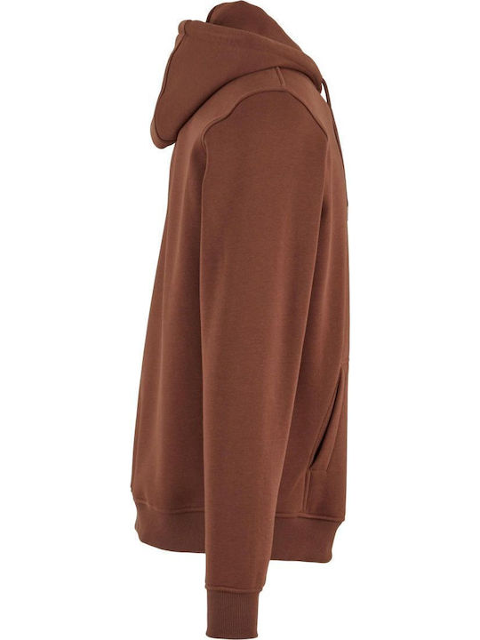 Build Your Brand Men's Promotional Long Sleeve Sweatshirt In Brown Colour