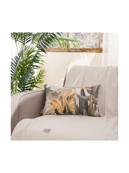 Teoran Teoran Decorative Pillow Case 100% Cotton Gray 65x65cm