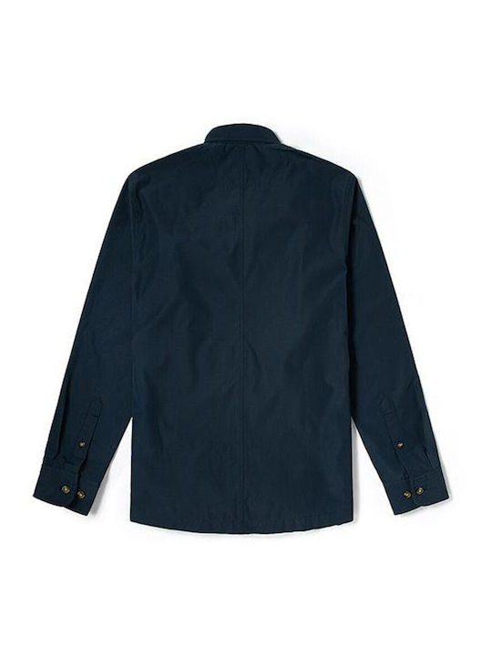 Langärmeliges Herrenhemd Marineblau