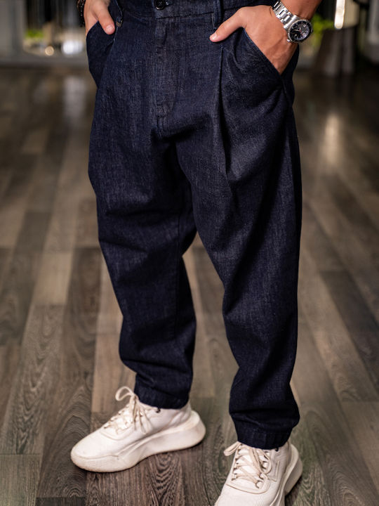 Ανδρικό Παντελόνι Τζιν με Loose Tapered Εφαρμογή Blue