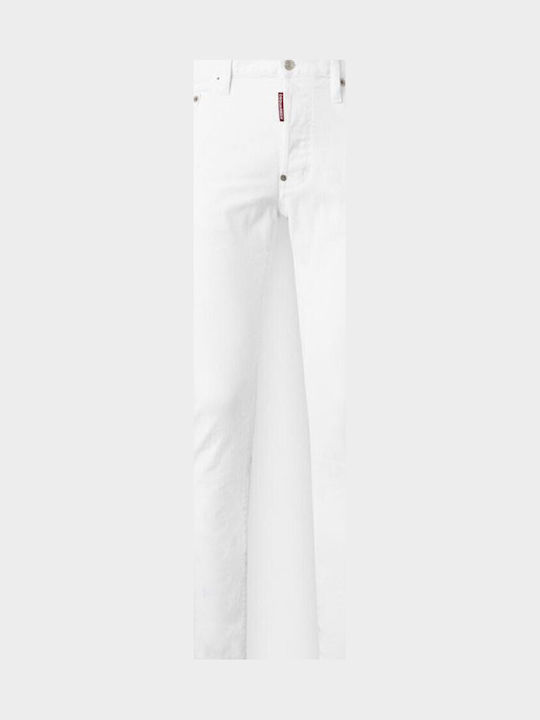 Skater Ανδρικό Παντελόνι Τζιν Ελαστικό White