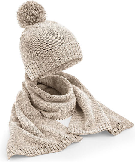 Beanie Unisex Strickmütze in Beige Farbe