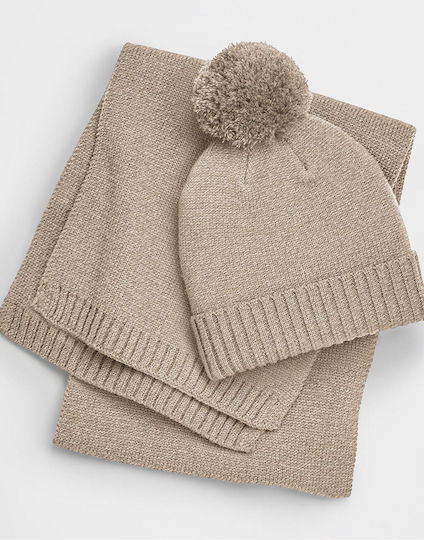 Beanie Unisex Strickmütze in Beige Farbe