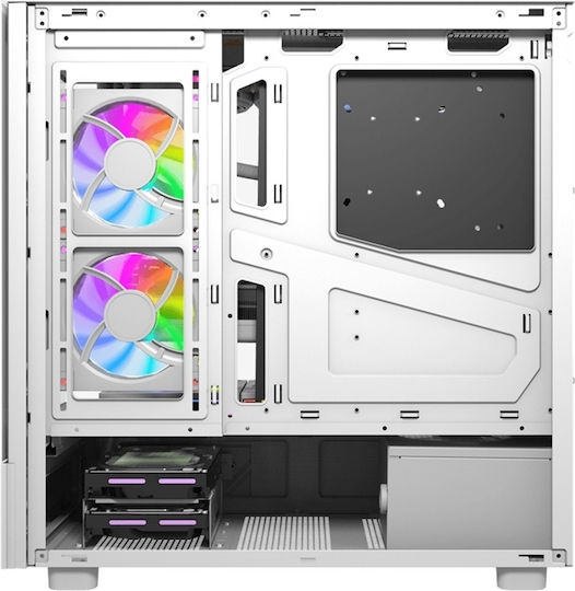 Darkflash DS950V Gaming Midi Tower Κουτί Υπολογιστή με Πλαϊνό Παράθυρο Λευκό