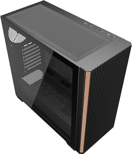Darkflash DS900WS Gaming Midi-Turm Computergehäuse mit Seitenfenster Schwarz