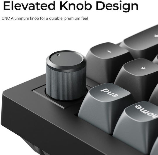Keychron V1 Ultra 8K V1U-D1 Безжична Гейминг Механична Клавиатура с Keychron Silk POM Червени Превключватели и RGB Осветление (Английски US)