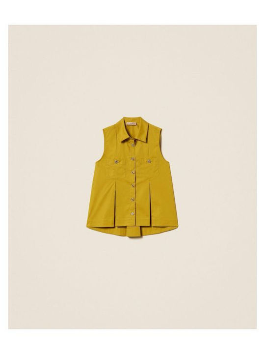 Sleeveless Women's Shirt Green