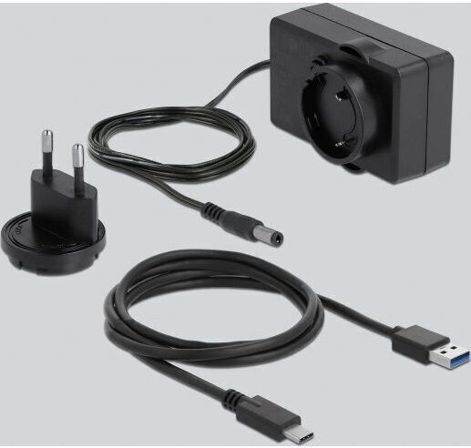 DeLock Carcasă pentru unitate de hard disk 3.5" SATA III cu conexiune USB 3.2 Tip-C în culoarea Transparent