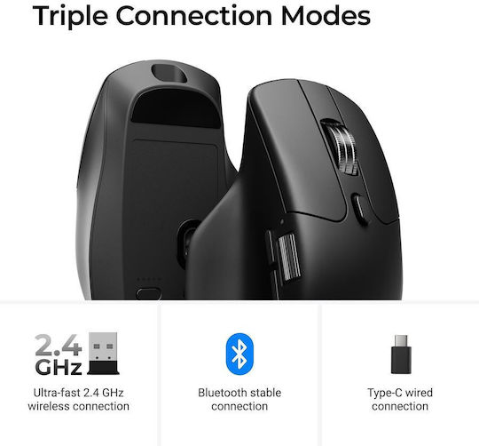 Keychron M6 M6S-A72 Mouse Ergonomic Wireless Negru | Skroutz Romania