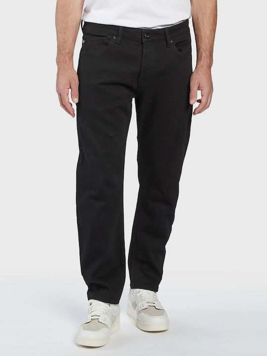 Herren Jeanshose mit Loose Gerade Passform Schwarz