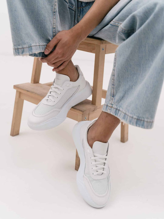 Ανδρικά Flatforms Sneakers Λευκά
