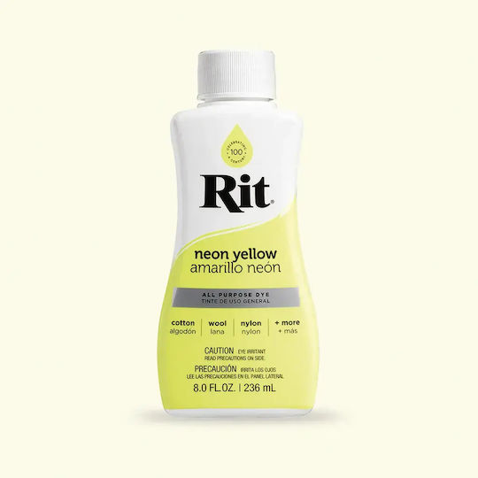 Rit Dye Liquid All-Purpose Fabric Dye Neon Yellow 236ml