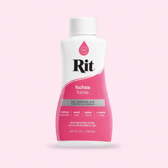 Rit Dye Flüssige Allzweck-Farbe Für Stoffe – Fuchsie 236ml
