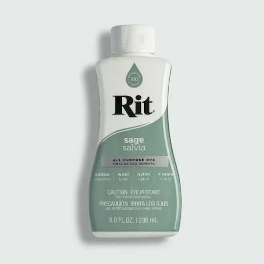 Rit Dye Flüssige Allzweckfarbe Für Stoffe – Salbei 236ml