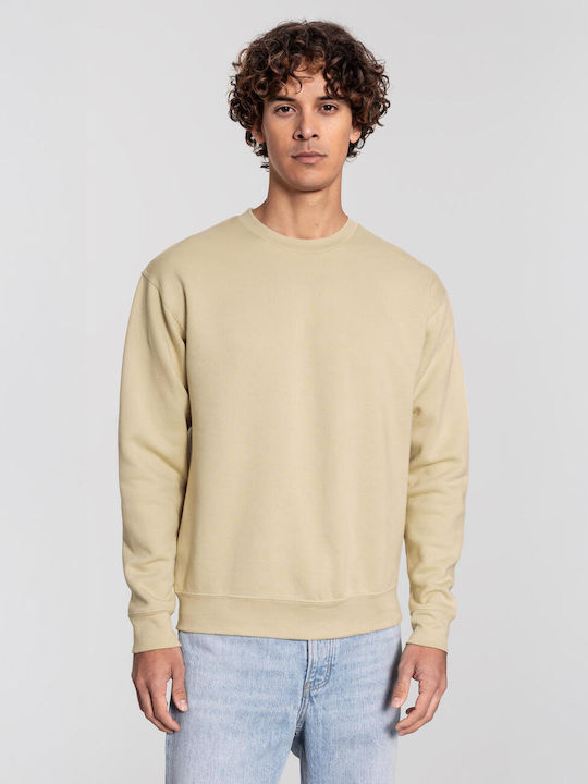 Fruit of the Loom Мъжки Рекламен Суитшърт С Дълъг Ръкав Desert Sand