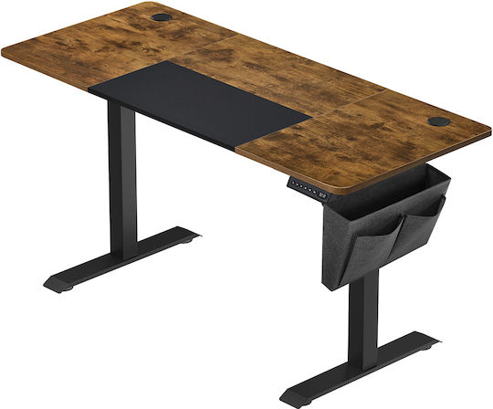 Birou de Calculatoare Electric cu Înălțime Reglabilă 140x60x72 cm Maro