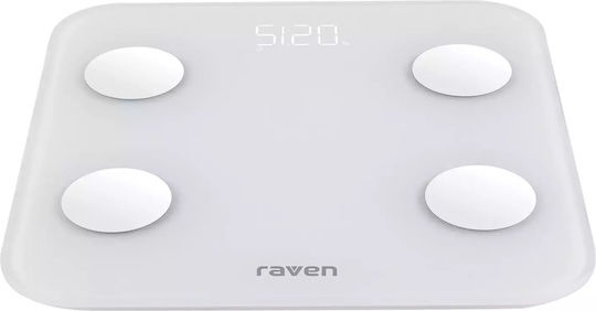 Raven Smart Scale 180kg with Bluetooth White