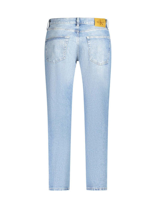 Ανδρικό Παντελόνι Τζιν Cropped με Slim Tapered Εφαρμογή Μπλε