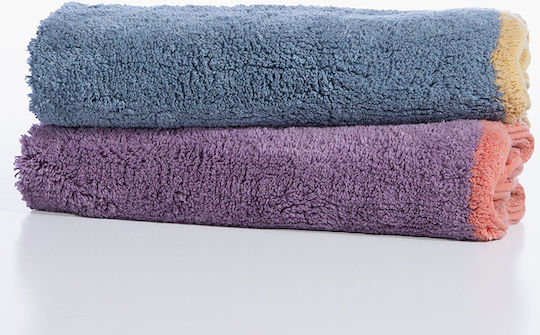 Nef-Nef Homeware Комплект Бански Килими Памучни Vertia Blue 60x90см