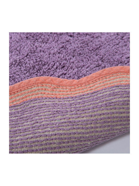 Nef-Nef Homeware Σετ Πατάκια Μπάνιου Βαμβακερό Vertia Mauve 60x90εκ.