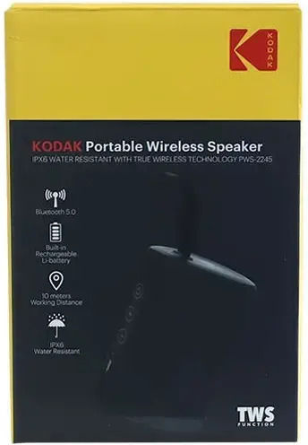 Kodak PWS-2245 Ηχείο Bluetooth 6W με Διάρκεια Μπαταρίας έως 8 ώρες Μαύρο