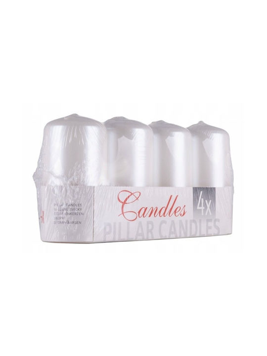 Donau Decorative White Candles 4 Pieces