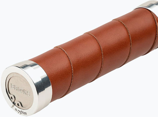 Brooks England Slender Leather Honey Handlebar Grips Size 130/130 Mm