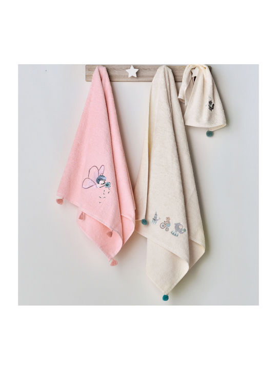 Kentia Set Baby Towels 2pcs Alima Pink Weight 400gr/m²