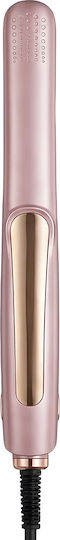 Avizar Straightening Curling Iron In Ceramic Tourmaline 25w Adjustable Temperature Pink
