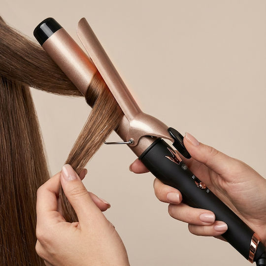 Avizar 32mm Curling Iron Large Curls 64w Fast Ptc Heating Black Gold