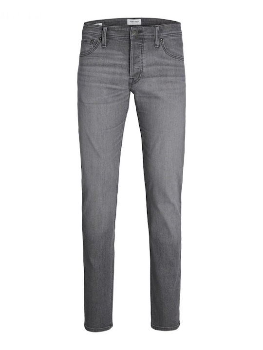 Men's Jeans Pants Elastic with Slim Straight Fit Gray