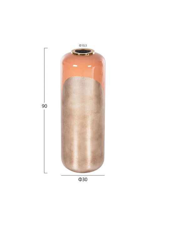 Dekorative Bodenvase Metallisch Orange