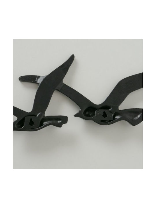 Boltze 3D Wall Decor Handmade Black Made of Metal 36cm 3 Pieces