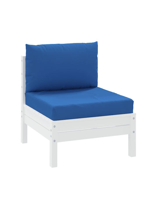 vidaXL Waterproof Sofa Cushion Palette with Backrest Blue 2pcs 60x38cm
