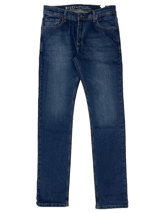Men's Jeans Pants Elastic Navy Blue