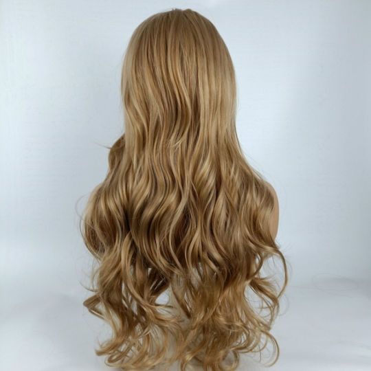 Gradient Color Long Curly Hair Wig Headgear Women