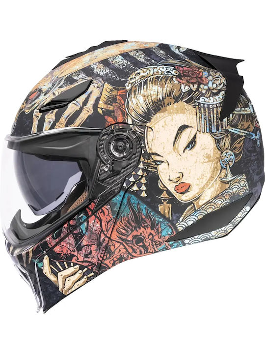 Icon Threshold Odokuro Motorcycle Helmet Flip-Up ECE 22.06 with Sun Visor
