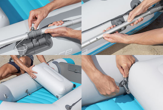 Hydroforce Barcă Gonflabilă Gri cu Vâsle și Pompă 230x130cm