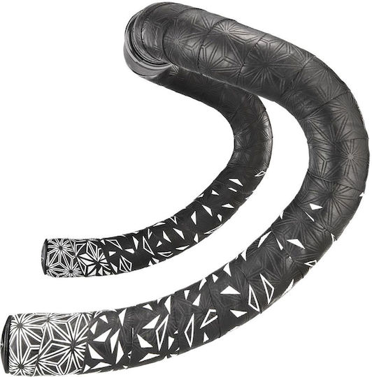 Supacaz Super Sticky Kush Star Fade Handlebar Tape White Star Fade Ano Black Plugs