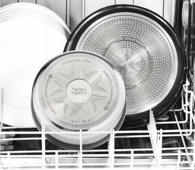 Tefal Ingenio Cook Eat Set De Tigăi Din Oțel Inoxidabil Argintiu Cu Acoperire Antiaderentă 5 Vase