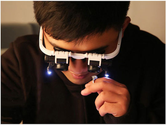 Magnifying Lens Hand Tool with Light