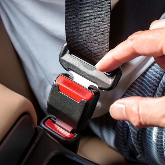 Avizar Set 2 Car Safety Belt Buckles Reliable Hold Black Red