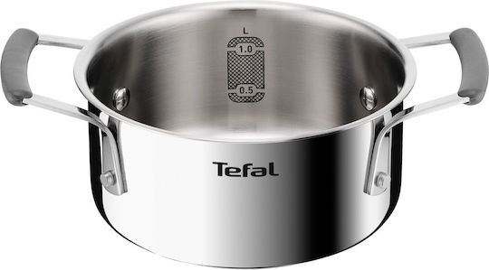 Tefal Optispace Σετ Κατσαρόλες από Ανοξείδωτο Ατσάλι με Αντικολλητική Επίστρωση 4 Σκευών