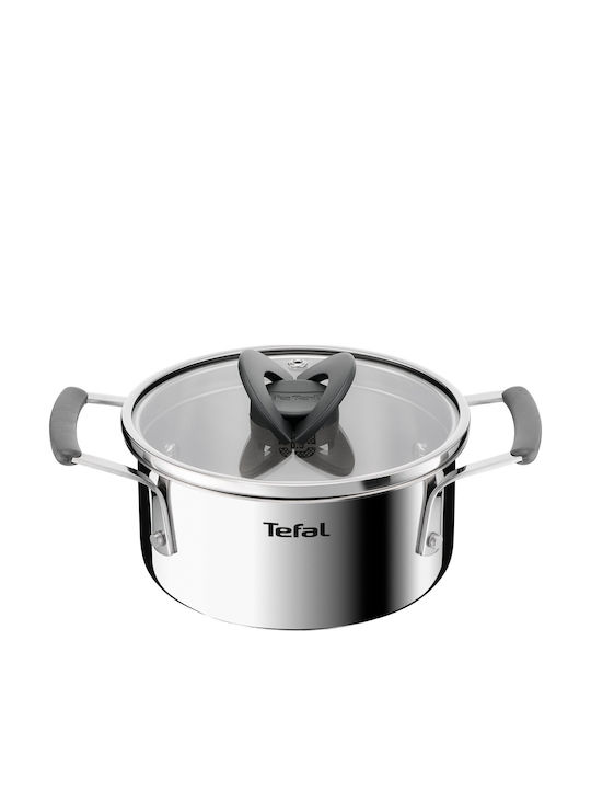 Tefal Domotti Töpfe Set aus Rostfreiem Stahl mit Antihaftbeschichtung 8 Teile